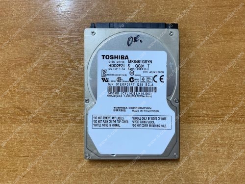 HDD 2.5" 640Gb Toshiba MK6461GSYN