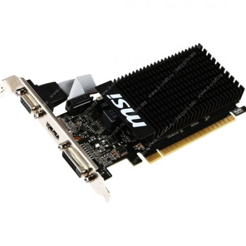 Видеокарта PCI-E MSI GeForce GT 710 Silent LP 2Gb [GT 710 2GD3H LP]
