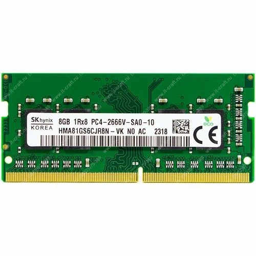 SO-DIMM DDR4 8Gb SK Hynix [HMA81GS6JJR8N-VK] 2666Mhz