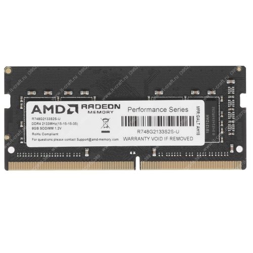 SO-DIMM DDR4 8Gb AMD RADEON R7 Performance Series [R748G2133S2S-U] 2133Mhz (НОВЫЙ)