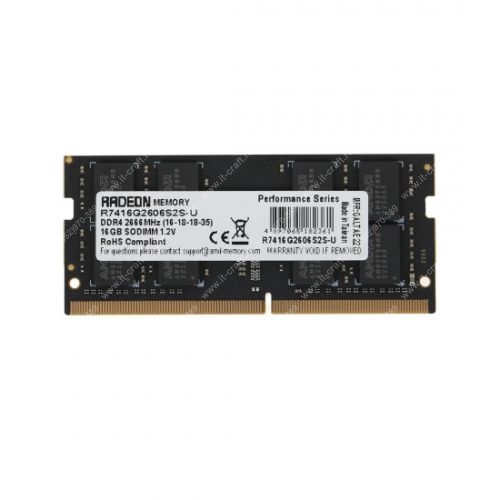 SO-DIMM DDR4 16Gb AMD RADEON R7 Performance Series 2666Mhz (R8416G2606S2S-U)