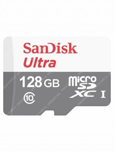 Карта памяти SanDisk Ultra microSDXC 128 ГБ [SDSQUNR-128G-GN6MN]