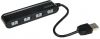 USB-разветвитель USB 2.0 HUB 4-ports Ginzzu GR-434UB (черный)